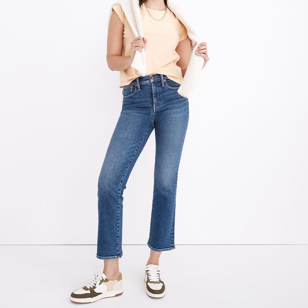 Madewell Petite Cali Demi-Boot Jeans in Bodney Wash, BNWOT, size 29/8